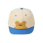 IBA ISBA COLLECTIONS Kids Soft Cotton Bear Printed Summer Cap | Sun UV Protection Baseball Cap for Girls and Boys, 6-24 Months (Blue)