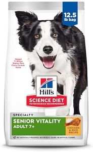 Hill's 10773 Adult 7 Plus Senior Vitality Chicken And Rice Recipe Dog Food, 5.67 Kg