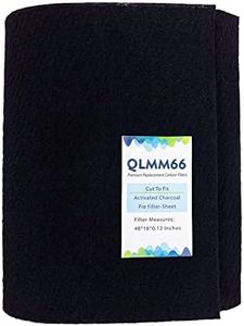 QLMM66 Carbon Fabric Filter 16'' x 48'' x 0.12'' Replacement Activated Charcoal Hepa AC Vent Filter Carbon Air Pre Filter Fabric Sheet Carbon Pad Black 202207-05