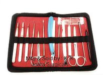 Medicross Dissection Set Made For Stainless steel Use Madical Students Biology, Anatomy, Veterinary Set Of 14 Instruments