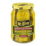 Mt Olive Kosher Dill Sandwich Stuffers 473ml (Pack of 3)