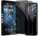 Cnarery Privacy Screen Protector for iPhone 11 Pro, iPhone Xs and iPhone X 5.8 inch, Full Coverage Anti Spy Tempered Glass Easy Installation Anti-peeping, 2 Pack