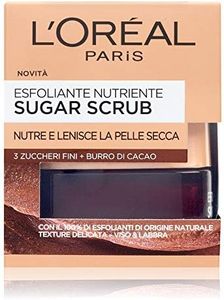 L'Oréal Paris Nettoyant Sugar Scrub exfoliant Nourrissant visage et lèvres avec cristaux Fini de sucreer + beurre de cacao, 50 ml couleur multicolore