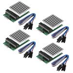 ACEIRMC 4pcs MAX7219 Dot Matrix Display Module Single-Chip Control LED Module DIY Kit for Arduino with 5pin Line