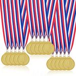 15 Pieces Gold Medals -Metal Medals for Awards,Olympic Style Winner Award Medals with Neck Ribbon for Competitions, Sports, Spelling Bees, Party Favors, Beer Olympics, for Kids Adults, 2inches