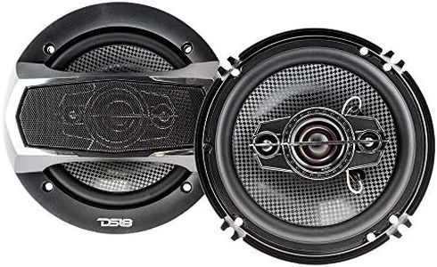 DS18 SLC-N65X Coaxial Speaker - 6.5", 4-Way Speaker, 200W Max Power, 50W RMS, Woofer, Midrange, and Tweeters in one, Removable Cover Included - Select Speakers Provide Undiscovered Value - 2 Speakers