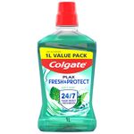 Colgate Plax Soft Mint Alcohol Free* Mouthwash 1L - mouthwash Alcohol Free* - Instant Long-Lasting Freshness - no Burn Experience - 24/7 Plaque Protection When Used Twice Daily