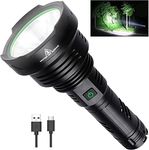 Lylting Aluminum Usb Rechargeable Led Flashlight 100000 Lumens Super Bright Flashlights High Lumens With Powerful Battery 5 Modes Ipx6 Waterproof Tactical Flash Light For Emergencies Camping