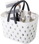 HOMIES, Plastic Organizer Storage Basket with Handles, Shower Caddy Tote Storage Bins for Bathroom, Kitchen, Dorm Room, Bedroom, Multicolor
