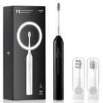 usmile Sonic Electric Toothbrush for Adults, USB Rechargeable with 2 Brush Heads, Powered Whitening Toothbrush with Smart Timer, 4-Hour Fast Charge for 180 Days Use (Black)