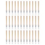 uxcell 36Pcs 5.3" Paint Brush 0.5" Width Soft Nylon Bristle with Wood Handle for Wall, Cabinets, Fences White