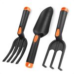 BFG Garden Tools Set Rake Trowel Fork, Lightweight Gardening Tools Set Heavy Duty, Garden Hand Fork, Hand Rake, Hand Trowel, Robust Garden Accessories Garden Rake, Garden Fork, Garden Trowel Tool Kit