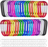 40 Pack 2" Aluminum Carabiner Clip 