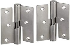 Pair of 76mm Rising Butt Handed Lift Off Door Hinges Stainless Steel (Right)