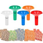 Coin Counters & Coin Sorters Tubes Set of 5 Color-Coded Coin Tubes and Assorted Coin Rolls Wrappers