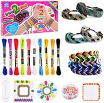 Nivofu Friendship Bracelets Making Kit, Friendship Bracelets Craft Activity Set for 5-12 Years Old Girls, Braided Bracelets Woven Bracelet, DIY Jewelry Craft Kit Best Gift for Teen Girls, Multi-color