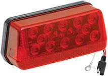 Wesbar 281595 Waterproof Red LED Wrap-Around Tail Trailer Light, Left/Roadside, 8-Function Stop, Turn & Tail Lamp, Compatible with Trailers Over 80 Inches Wide