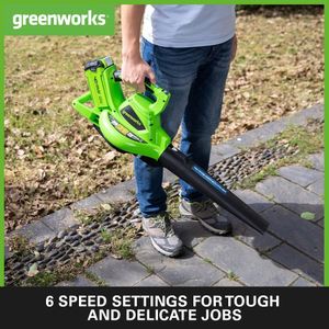 Greenworks Cordless Leaf Blower and Vacuum – Lightweight Garden Tool