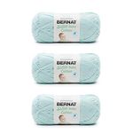 Bernat Softee Baby Cotton Aqua Mist Yarn - 3 Pack of 120g/4.25oz - Blend - 3 DK (Light) - 254 Yards - Knitting/Crochet