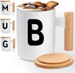 A-Z Coffee Mug Personalized Birthday Gifts for Women Her Men, Best Friend Dad Birthday Gifts, Christmas Gifts, Monogrammed Gifts Ideas for Women, Ceramic Coffee Mug, Mugs with Initials - B