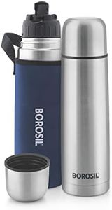 Borosil Hydra Thermo 750 ml Stainless Steel Water Bottle | Double Wall Vacuum Insulated Flask | 24 Hours Hot and Cold | Bottle for Office, Gym, School, Blue