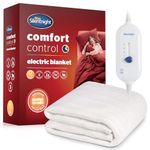 Silentnight Comfort Control Electric Blanket - Heated Underblanket with 3 Heat Settings, Fast Heat Up, Overheat Protection and Easy Fit Straps - Machine Washable - Single 135x72cm