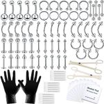 A-minusone 84 PCS Body Septum Pierc