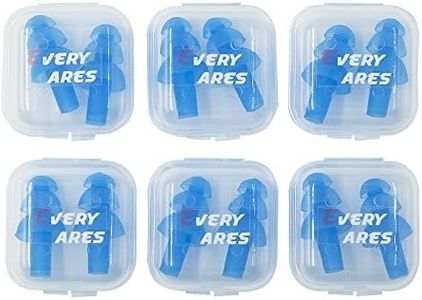 Every Cares Silicone Swimming Earplugs, 6 Pairs, Comfortable, Waterproof, Ear Plugs for Swimming and Showering, with Case