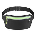 Baikeen Running Belt,Slim Fanny Pack Exercise Running Waist Belt Bag for Phone Women Men Runners Gym(Black)