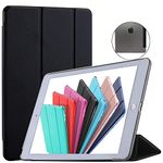 DuraSafe Cases for iPad PRO 10.5 Air 3 [ PRO 10.5 Inch Air 3rd Gen ] A1701 A1709 A1852 A2152 A2123 A2153 A2154 Trifold Hard Smart PC Translucent Back Cover - Black