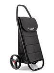 Rolser COM Polar Black Tube 2 Big Wheel Shopping Trolley - Black