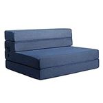 Milliard Folding Mattress Single, 11.5cm Thick High Density Foam Fold Out Sofa Chair Bed, Great for Guests, Camping, and Travel (90 x 190 x 11.5)