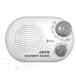 KEN-TECH Shower Radio - Includes Carrying or Hanging Strap. Portable Design Perfect for Bathroom, Kitchen, and Outdoor. Built in Speaker, Battery Operated Radio