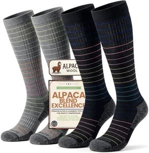 kelvna Alpaca Compression Socks for Men & Women, 15-20 mmhg for Flying