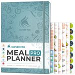 Clever Fox Meal Planner PRO – Weekly Meal Prep & Nutrition Journal with Grocery List & Weigh Loss Tracker – Diet & Fitness Log Book (Aquamarine) ‎A4 (21.5 x 28cm)