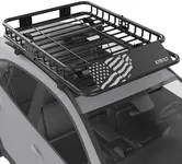 KYBOLT Flag 49"x 36"x 5" Roof Rack Basket Rooftop Cargo Carrier with Extension Black Car Top Luggage Holder Universal for SUV Cars