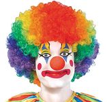 Amscan Goofy and Fun Costume Party Clown Afro Jumbo Wig, Multi Colored, Synthetic Hair, One Size, 1-Piece