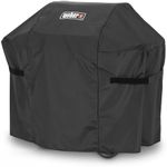 Weber Premium Grill Cover for Spirit & Spirit II 200 Series, breathable UV- & water-resistant, with Velcro fastener for Attachment, Grill Cover, BBQ Cover - Black (7182)