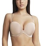 Cleo by Panache Women's Faith Molded Strapless Plunge Bra, Opaque, Latte, 32GG US