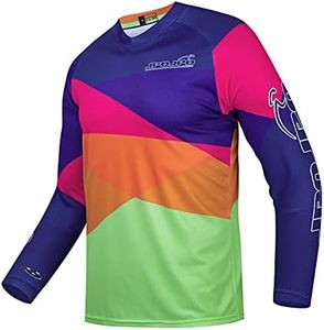 JPOJPO Jersey Men MX Motocross Jerseys Dirt Bike Downhill Racing Shirt Riding Green, Cu9016-lj, Medium