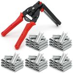 PKNYBZH Type M Nail Ring Pliers with 3000pcs Hog Ring Pliers Kit Auto Upholstery Hog Rings and Pliers Wire Cage Clips Fence Tools for Upholstery Installation, Animal Cages, Fence Fastening