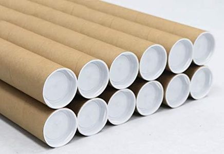 MagicWater Supply Mailing Tube - 2 in x 18 in - Kraft - 12 Pack - for Shipping and Storage of Posters, Arts, Crafts, and Documents