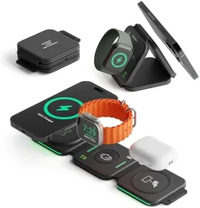 InfinaCore 3-in-1 Charging Station for Apple Devices - Magnetic Wireless Travel Charger for Multiple Devices - Foldable Charging Pad for Magsafe iPhone 15 14 13 12 Pro Max/Plus, AirPods & Apple Watch