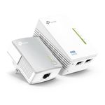 TP-LINK TL-WPA4220KIT AV600 Powerline 300 M Wi-Fi Extender/Booster/Hotspot with Two Ethernet Ports, Starter Kit/Twin Pack (Easy Configuration, Wi-Fi Clone for Smartphone/Tablets/Laptop)