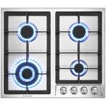 GASLAND GH60SF 60cm Built-in Gas Hob, 4 Burners Stainless Steel Gas Cooktop with Flame Failure Protection, NG/LPG Convertible, 8000W