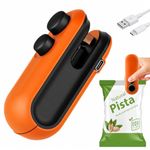 Mini Sealing Machine for Food Packets, BUYERZONE Packet Sealer Machine, Packing Machine Sealing - Portable Plastic Sealing Machine Heat Sealer for Home, Vacuum Sealer for Plastic Bags