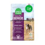 Open Farm, Grain-Free Dry Dog Food for Senior Dogs, Complete & Balanced Kibble to Support Joints & Mobility, Sustainably & Ethically Sourced Ingredients, Chicken & Turkey Recipe for Seniors, 4lb Bag