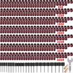 AUSTOR 531 Pcs Sanding Drum Set,504 Pcs Drum Sander Sleeves(80# 120# 150# 240# 320# 400# 600#) 24 Pcs Drum Mandrels 2 Pcs Self-Tightening Drill Chuck and 1 Pc Combination Wrench for Dremel Rotary Tool