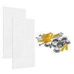 Triton Products High Density Pegboards- Set of 2 Fiberboard Wall Panels for Garage Storage and Organization, 24" x 42" (White)