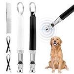 SnugZest Dog Whistle, Ultrasonic Stop Barking Silent, Adjustable Dog Training Whistle, with Lanyard(COLOR:black, white)